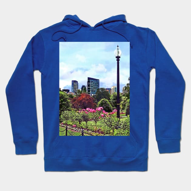 Boston MA - Boston Commons and Skyline Hoodie by SusanSavad